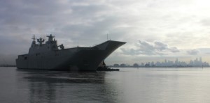 First LHD (Canberra) embarks on final trials